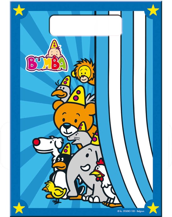 Folat Feestzakjes Bumba - 16x stuks - 25 cm - uitdeelzakjes - traktatie zakjes - snoepzakjes - cadeauzakjes