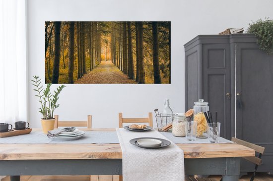 Affiche Sentier - Arbres - Forêt - 160x80 cm