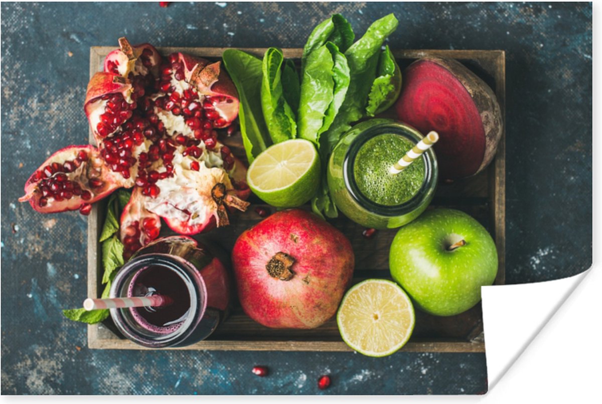 Poster Fruitkist - Fruit - Smoothie - 60x40 cm