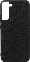 Shop4 - Geschikt voor Samsung Galaxy S22 Hoesje - Harde Back Case Glitter Zwart