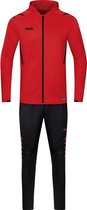 Jako Challenge Hooded Polyester Suit Hommes - Rouge / Zwart | Taille : XL