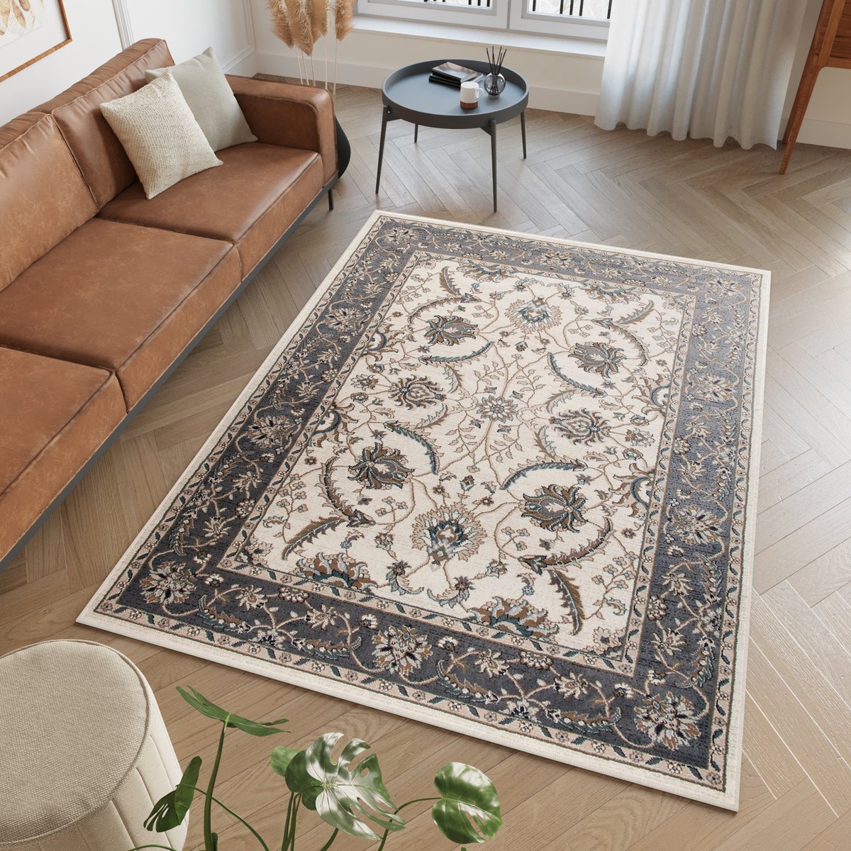 Tapiso Dubai Vloerkleed Bloemen Carpet Oriental Tapijt Oosters Maat- 60x100