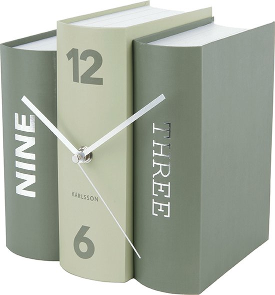 Karlsson Book - Horloge de table - Papier - 20x15x20cm - Vert (Vert jungle)