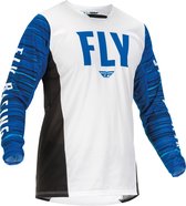 FLY Racing Kinetic Wave Jersey White Blue XL - Maat - Jas