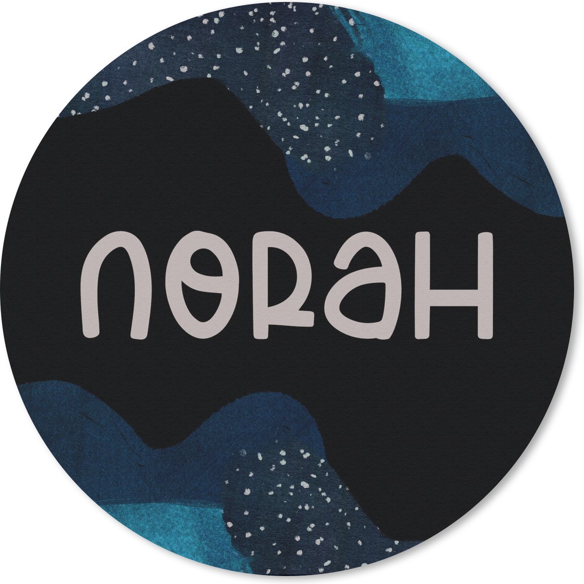 Muismat rond 50x50 cm - Mousepad Norah - Pastel - Meisje - Ronde muismatten