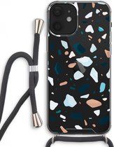 Case Company® - Hoesje met koord geschikt voor iPhone 12 hoesje met Koord - Terrazzo N°13 - Telefoonhoesje met Zwart Koord - Extra Bescherming aan alle Kanten en Over de Schermrand