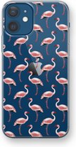 Case Company® - Hoesje geschikt voor iPhone 12 mini hoesje - Flamingo - Soft Cover Telefoonhoesje - Bescherming aan alle Kanten en Schermrand