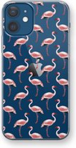 Case Company® - Hoesje geschikt voor iPhone 12 hoesje - Flamingo - Soft Cover Telefoonhoesje - Bescherming aan alle Kanten en Schermrand