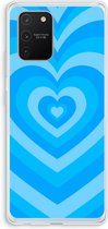 Case Company® - Hoesje geschikt voor Samsung Galaxy S10 Lite hoesje - Hart Blauw - Soft Cover Telefoonhoesje - Bescherming aan alle Kanten en Schermrand