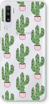 Case Company® - Hoesje geschikt voor Samsung Galaxy A70 hoesje - Cactus Lover - Soft Cover Telefoonhoesje - Bescherming aan alle Kanten en Schermrand