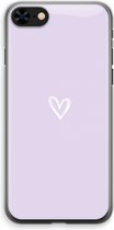 Case Company® - Hoesje geschikt voor iPhone 8 hoesje - Klein hartje paars - Soft Cover Telefoonhoesje - Bescherming aan alle Kanten en Schermrand