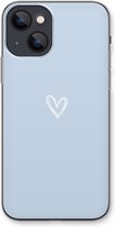 Case Company® - Hoesje geschikt voor iPhone 13 hoesje - Klein Hart Blauw - Soft Cover Telefoonhoesje - Bescherming aan alle Kanten en Schermrand