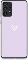 Case Company® - Hoesje geschikt voor Samsung Galaxy A33 5G hoesje - Klein hartje paars - Soft Cover Telefoonhoesje - Bescherming aan alle Kanten en Schermrand