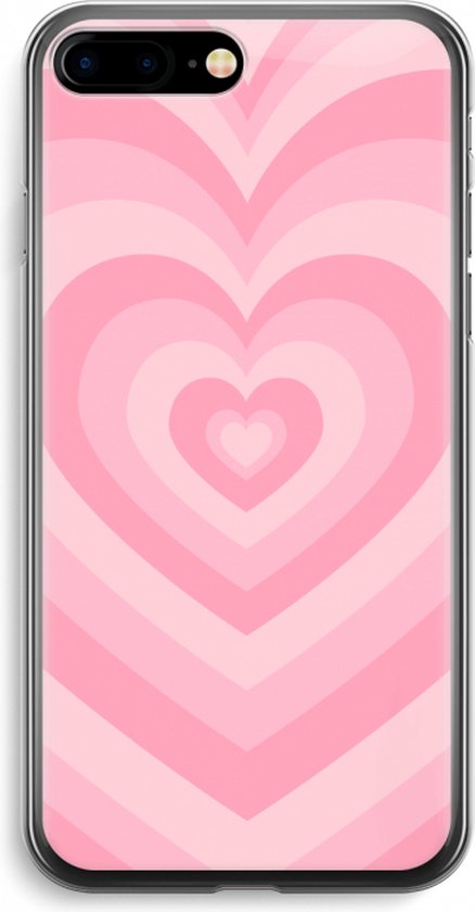 Case Company® - Coque iPhone 7 PLUS - Coeur Rose - Coque souple pour  téléphone -... | bol