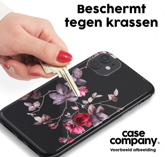 Case Company® - Coque OnePlus Nord 2 5G avec cordon - Belles fleurs - Protection de téléphone avec cordon Zwart - Protection de tous les côtés et sur tout l'écran