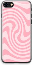 Case Company® - Hoesje geschikt voor iPhone 8 hoesje - Swirl Roos - Soft Cover Telefoonhoesje - Bescherming aan alle Kanten en Schermrand
