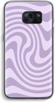 Case Company® - Hoesje geschikt voor Samsung Galaxy S7 hoesje - Swirl Paars - Soft Cover Telefoonhoesje - Bescherming aan alle Kanten en Schermrand