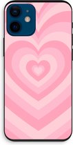 Case Company® - Hoesje geschikt voor iPhone 12 mini hoesje - Hart Roos - Biologisch Afbreekbaar Telefoonhoesje - Bescherming alle Kanten en Schermrand