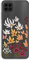 Case Company® - Hoesje geschikt voor Samsung Galaxy A22 4G hoesje - Painted wildflowers - Soft Cover Telefoonhoesje - Bescherming aan alle Kanten en Schermrand