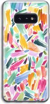 Case Company® - Hoesje geschikt voor Samsung Galaxy S10e hoesje - Watercolor Brushstrokes - Soft Cover Telefoonhoesje - Bescherming aan alle Kanten en Schermrand