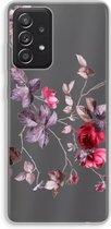 Case Company® - Hoesje geschikt voor Samsung Galaxy A52 hoesje - Mooie bloemen - Soft Cover Telefoonhoesje - Bescherming aan alle Kanten en Schermrand