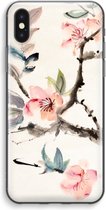 Case Company® - Hoesje geschikt voor iPhone XS Max hoesje - Japanse bloemen - Soft Cover Telefoonhoesje - Bescherming aan alle Kanten en Schermrand
