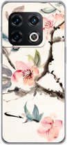 Case Company® - Hoesje geschikt voor OnePlus 10 Pro hoesje - Japanse bloemen - Soft Cover Telefoonhoesje - Bescherming aan alle Kanten en Schermrand