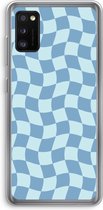 Case Company® - Hoesje geschikt voor Samsung Galaxy A41 hoesje - Grid Blauw - Soft Cover Telefoonhoesje - Bescherming aan alle Kanten en Schermrand