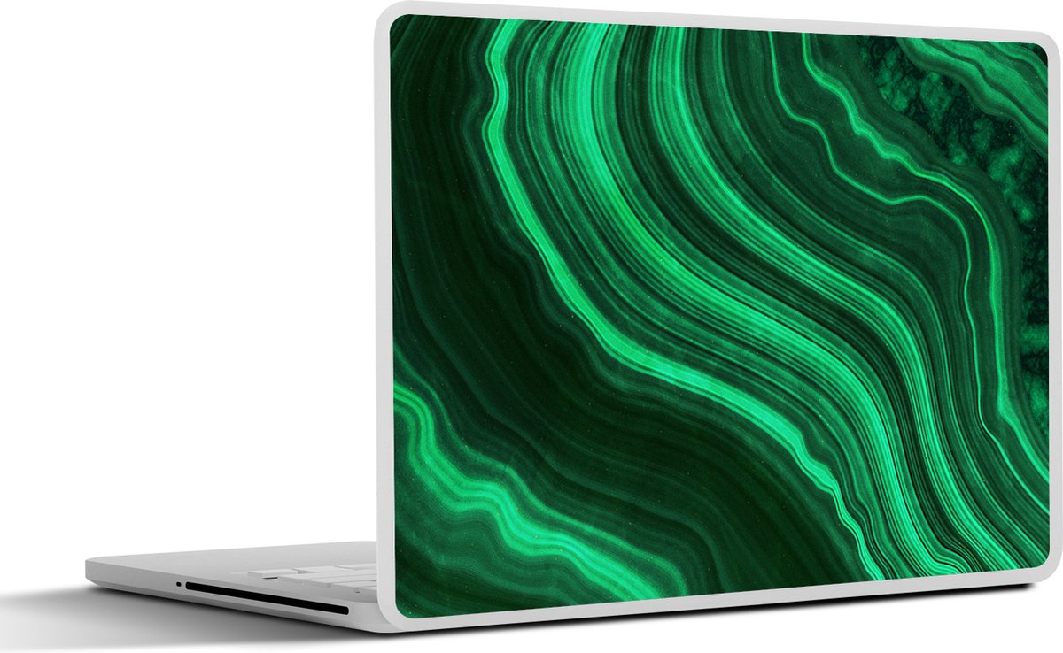Laptop sticker - 12.3 inch - Agaat - Groen - Edelstenen - Marmer print - 30x22cm - Laptopstickers - Laptop skin - Cover