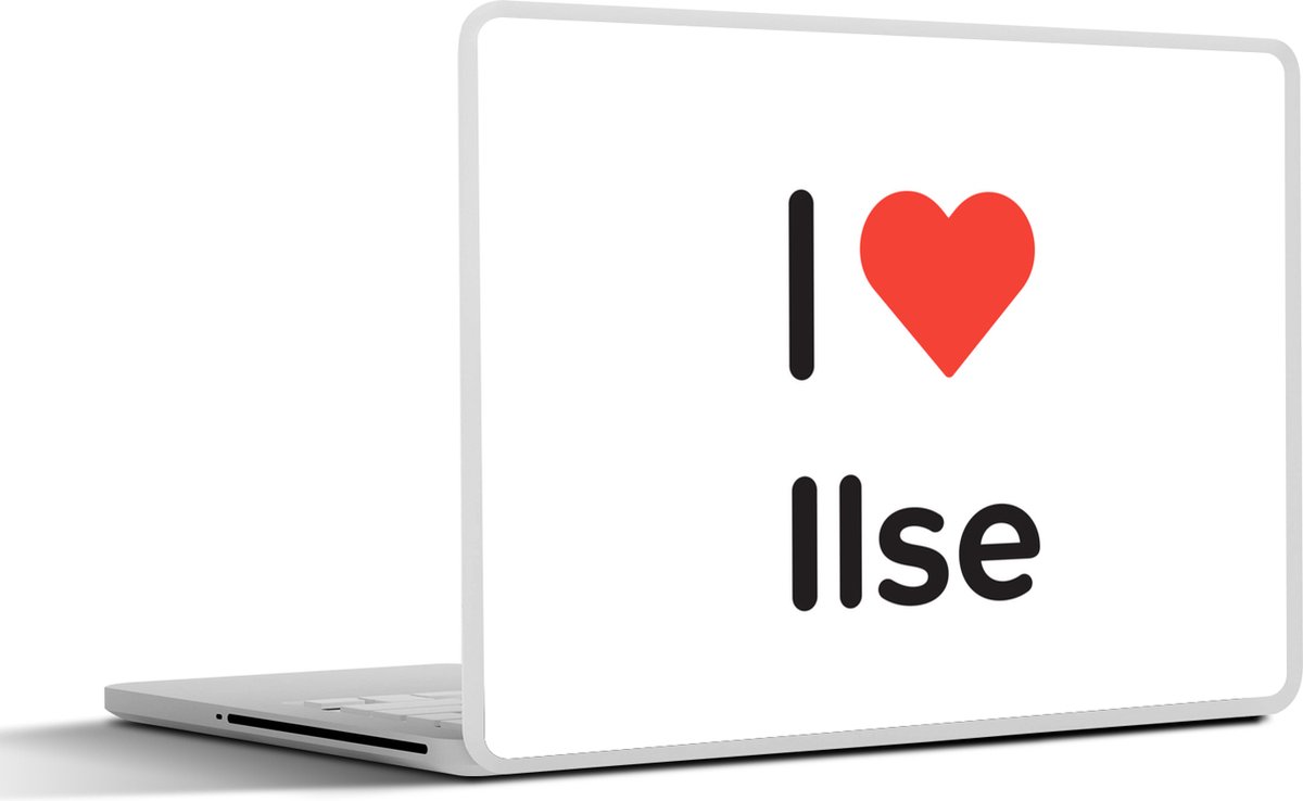 Laptop sticker - 17.3 inch - I love - Ilse - Meisje - 40x30cm - Laptopstickers - Laptop skin - Cover