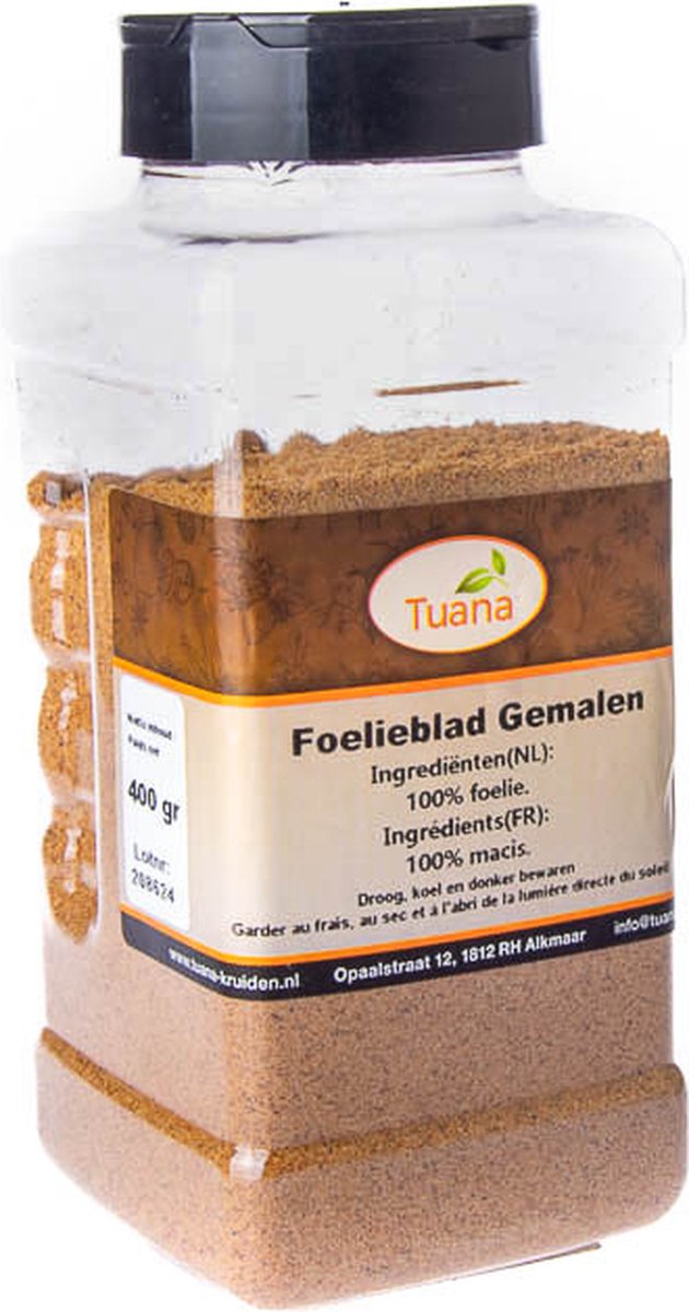 Goedkoopste Tuana Kruiden - Foelie Gemalen - Strooibus 400 Gram - Kruiden Zonder Zout - NP028