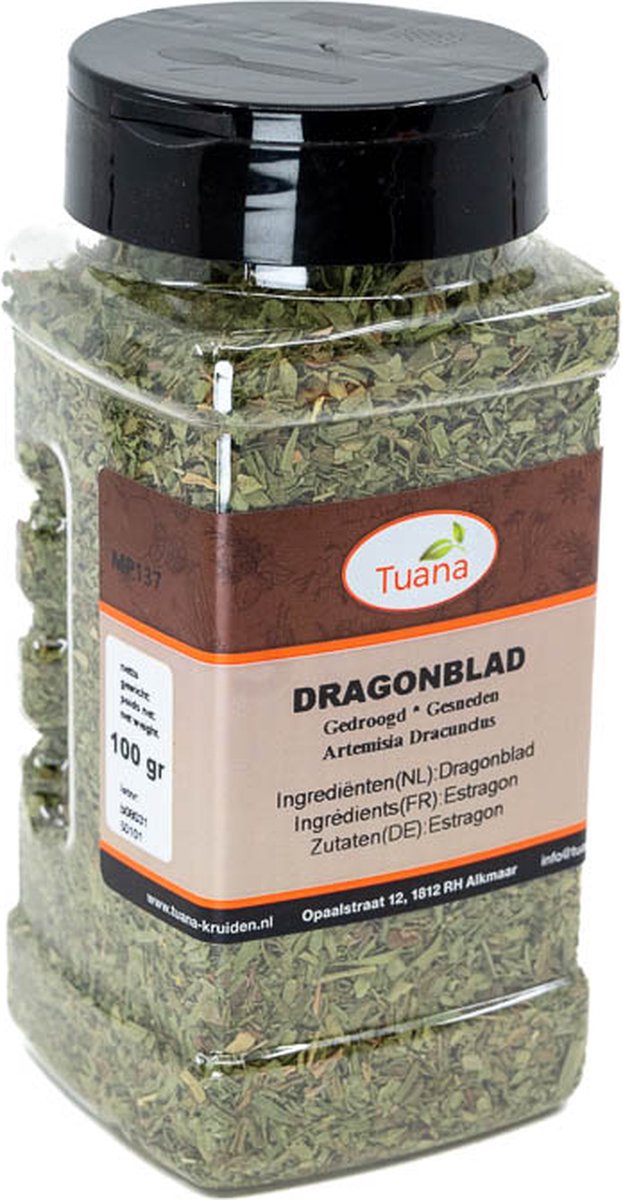Goedkoopste Tuana Kruiden - Dragon Blad Gesneden - Strooibus 40 Gram - Kruiden Zonder Zout - MP-D-0010