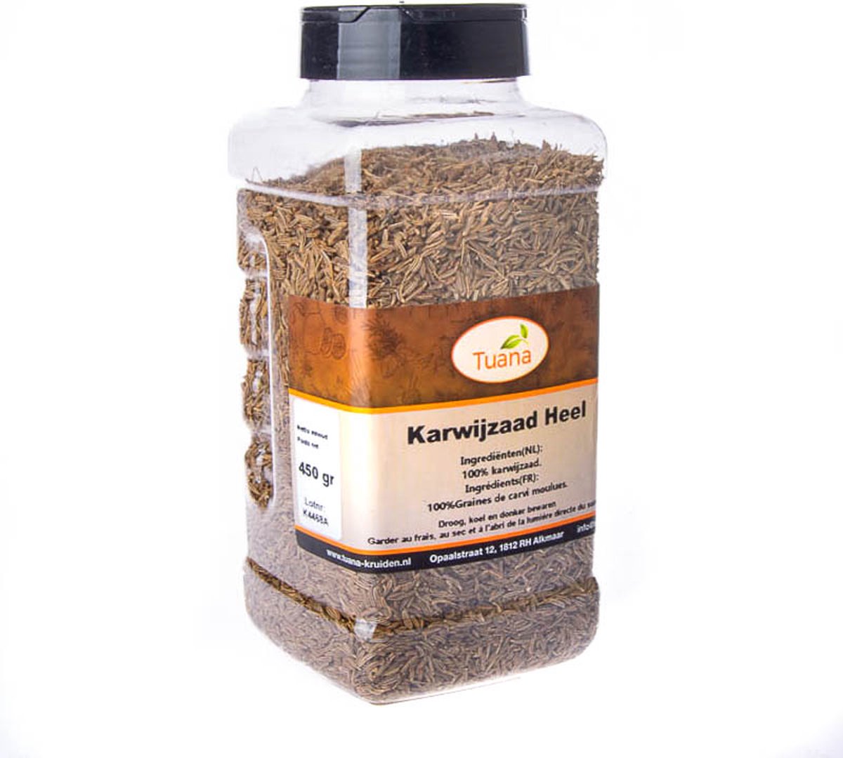 Goedkoopste Tuana Kruiden - Karwijzaad (heel) - Strooibus 400 Gram - Kruiden Zonder Zout - GP0112