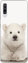 Geschikt voor Samsung Galaxy A70 hoesje - IJsbeer - Dieren - Kinderen - Wit - Jongens - Meisjes - Siliconen Telefoonhoesje