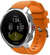 Strap-it Twill silicone horlogeband - geschikt voor Polar Vantage M / M2 / Grit X / Grit X Pro - oranje