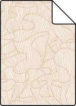 Proefstaal ESTAhome behangpapier koraal zand beige en licht terracotta - 139500 - 26,5 x 21 cm