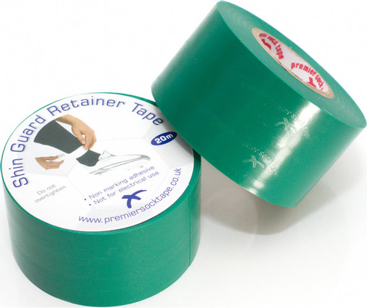 Premier Socktape - Voetbalsokken - Sokophouders - Voetbal Tape - Sokkentape - Kousentape - 38mm x 20 meter - Groen