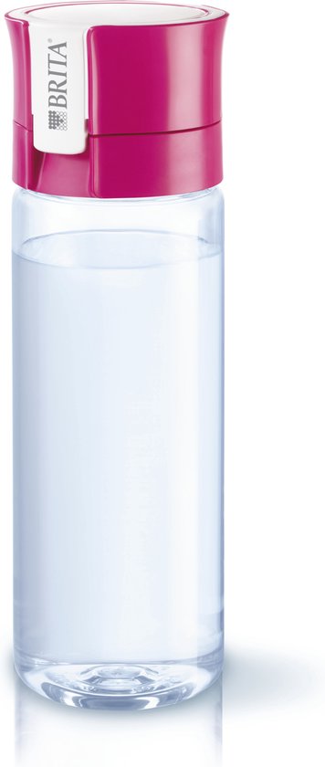 BRITA - Drinkfles VITAL voor Volwassenen - 0,6L - Roze - inclusief 1 MicroDisc Brita Filterpatroon - Ideaal voor Drinkflessen