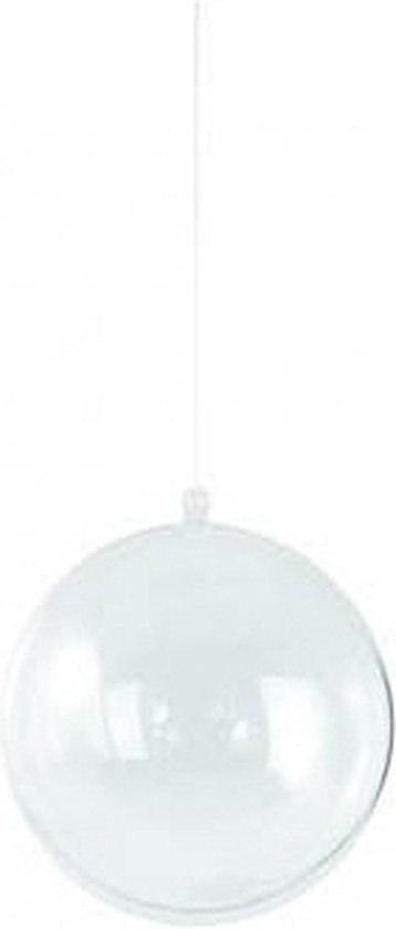 5x stuks transparante hobby/DIY kerstballen 5 cm - Knutselen - Kerstballen maken hobby materiaal/basis materialen