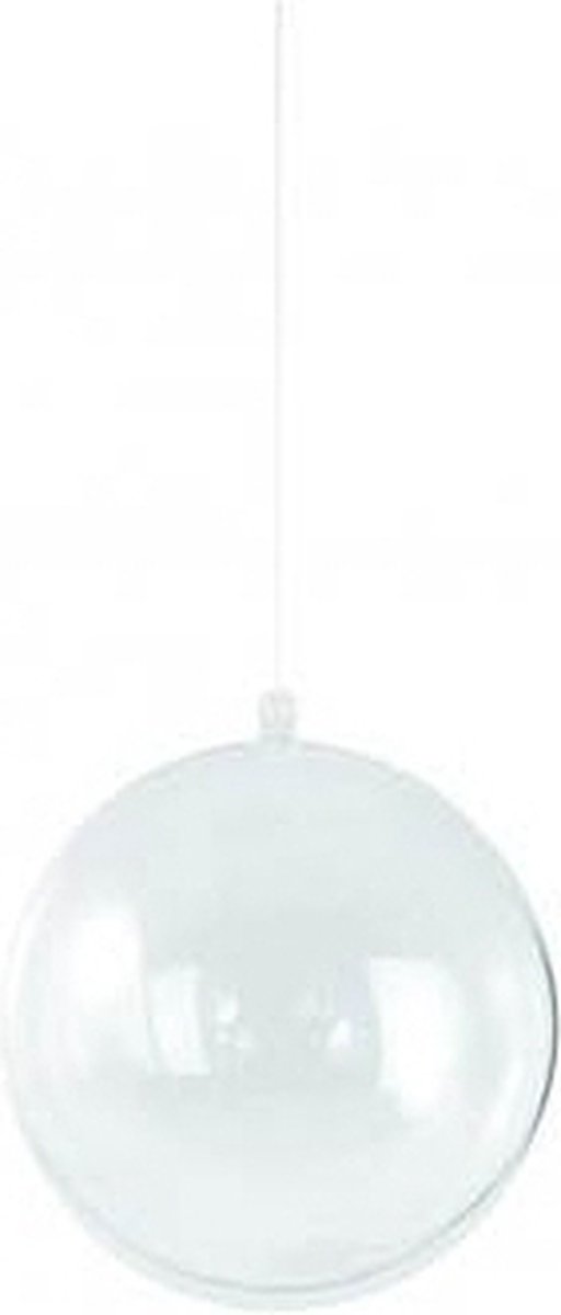Hobby/diy kerstballen - 5x st - transparant - D5 cm - kunststof - knutselen - kerstballen maken