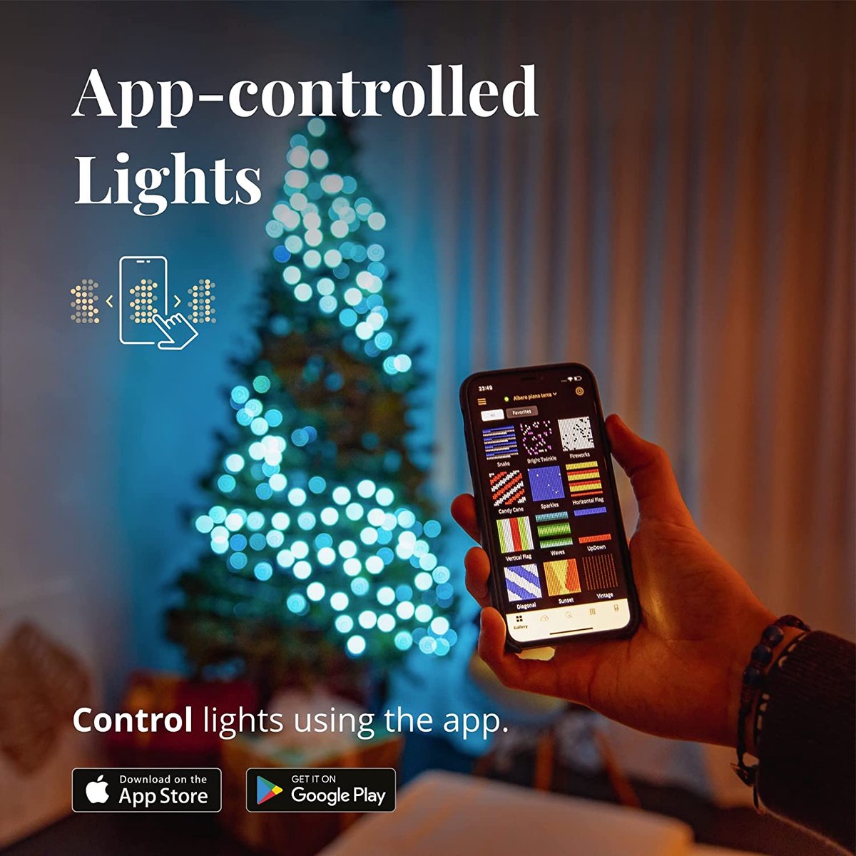 Twinkly Strings Lichtsnoer - 48M - LED Verlichting - RGB & Warm Licht - Dimbaar - Binnen & Buiten - Bluetooth Wifi - Werkt met Homekit, Homey, Google Home, Razer Chroma - Zwart – foto 3