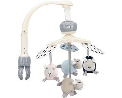 MoMi KIKI Muziekmobiel - Baby Mobiel voor Ledikant & Kinderwagen - Met Muziekdoos, Witte Ruis & 4 Sensorische Speeltjes