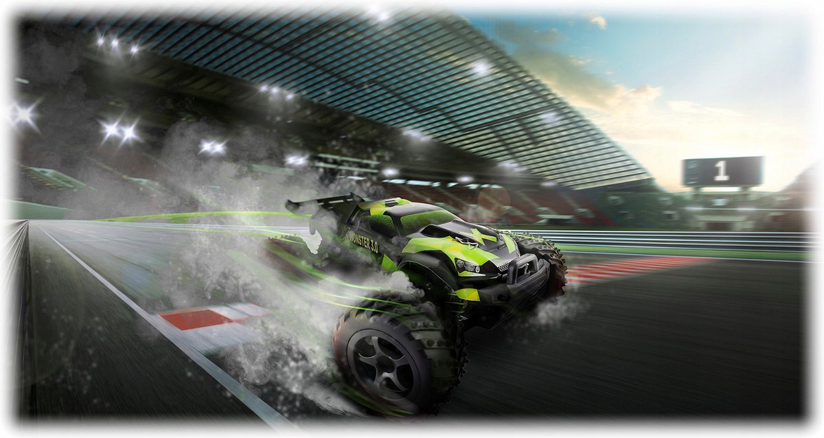 Overmax X-Monster 3.0 - RC Auto - 4x4 wielaandrijving - Schaal 1:18 - 30km/h - Bestuurbare Auto - Volwassenen & Kinderen - Afstandsbestuurbare Auto - Offroad Monstertruck — afbeelding 15