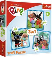 Puzzle 3 en 1 Trefl Bing - 20/36/50 pièces