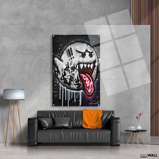 Luxe Plexiglas Schilderij King Boo| 40x60 | Woonkamer | Slaapkamer | Kantoor | Muziek | Design | Art | Modern | ** 5MM DIK**