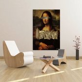 Luxe Canvas Schilderij Mona Lisa | 100x150 | Woonkamer | Slaapkamer | Kantoor | Muziek | Design | Art | Modern | ** 2CM DIK! **