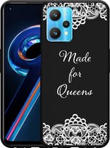 Realme 9 Pro Hoesje Zwart Made for queens - Designed by Cazy