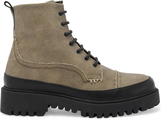 Greyder Lab - Botte GL-214-80 Army - Pointure 44cm - Cuir, Katoen, Chaussures à lacets à Lacets Durables pour Homme