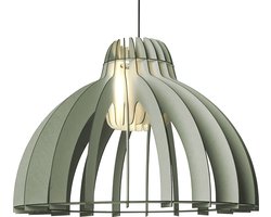 Van Tjalle en Jasper | Granny Smith XL hanglamp - Dirty Mint | Extra Groot | MDF (hout) - Laser gesneden | Mint Groen | E27 fitting | Dimbaar - Geschikt voor dimbare E27 LED lichtbron | Uniek Dutch Design Product | Gemaakt in Amsterdam