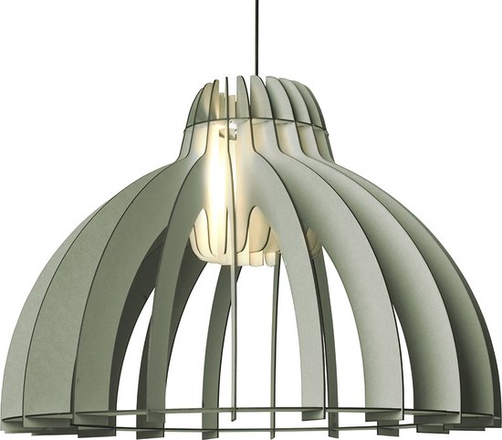 Van Tjalle en Jasper | Granny Smith XL hanglamp - Dirty Mint | Extra Groot | MDF (hout) - Laser gesneden | Mint Groen | E27 fitting | Dimbaar - Geschikt voor dimbare E27 LED lichtbron | Uniek Dutch Design Product | Gemaakt in Amsterdam